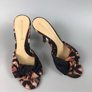 Boutique 9 Penelope Women’s Knotted Open Toe Heel Sandals Size 5.5